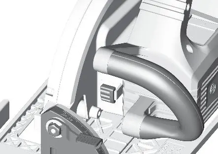 Locate the depth adjustment locking lever.