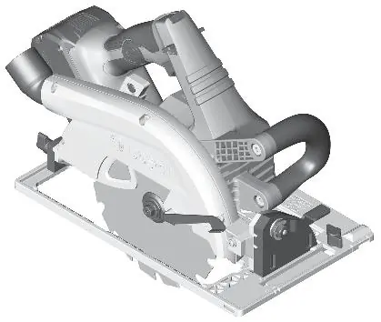 Engage the spindle lock for blade replacement.