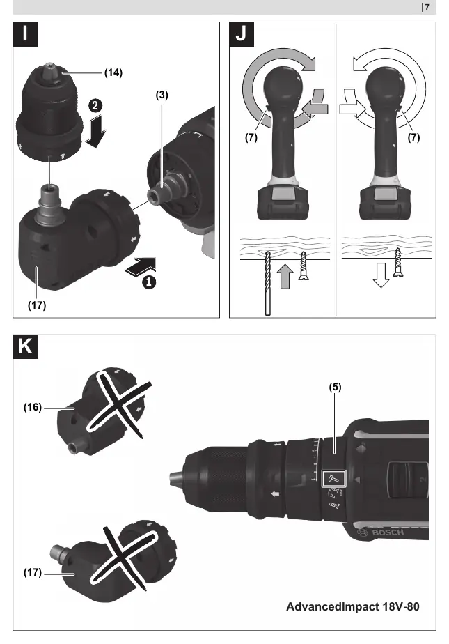 Assembly steps I, J, K