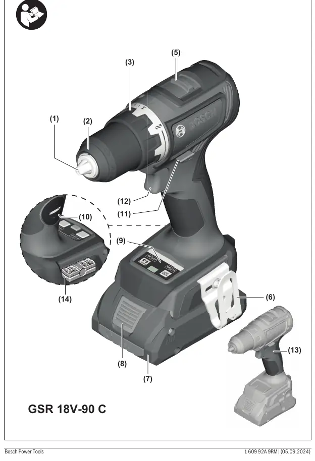 GSR 18V-90 C Diagram