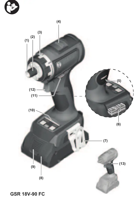 Tool overview with numbered components