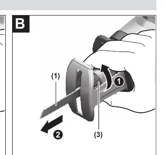 Removing the saw blade