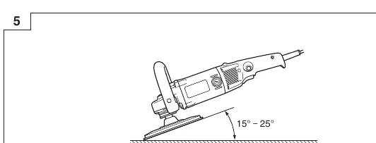 Correct angle for sanding