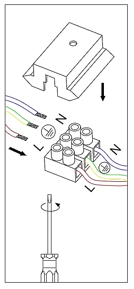 Terminal block connection detail