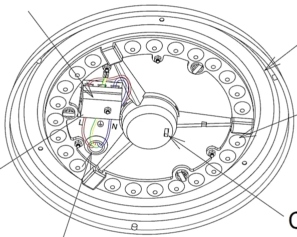 Wiring and base assembly diagram