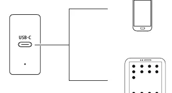 Connection diagram for the charger and terminal devices.
