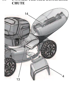 Installing the side discharge chute