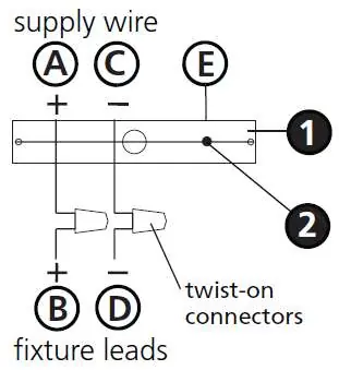 Wiring diagram for flush mount fixtures