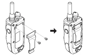 Attaching the belt clip