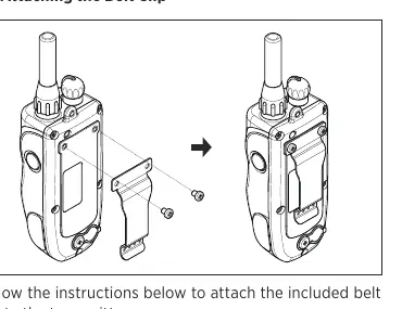 Attaching the belt clip
