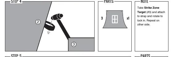 Attaching the strike zone target