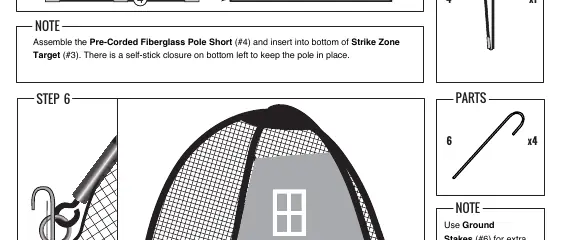 Securing the net with ground stakes