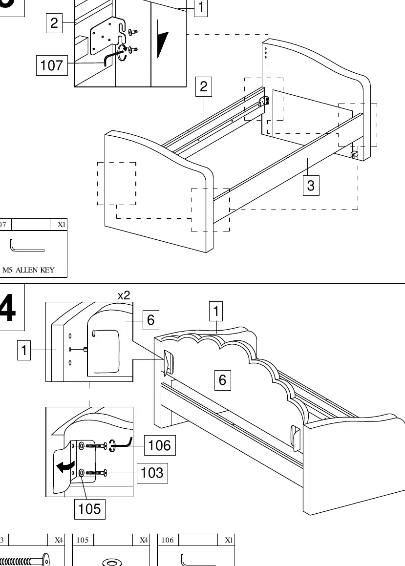Assembly steps 3 and 4