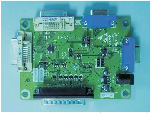 Inspect the monitor's main interface board.