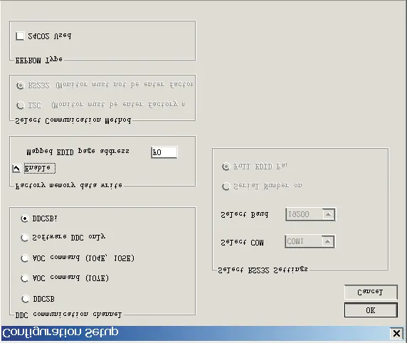 Configure the communication settings in the software.