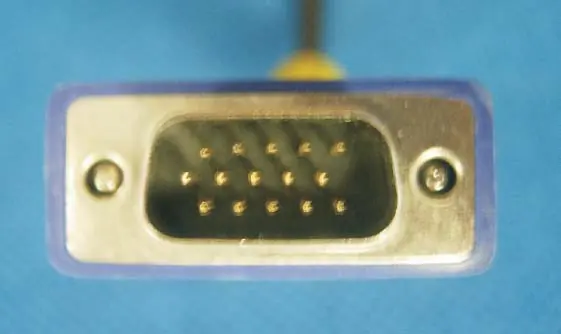 Check the VGA connector pins.