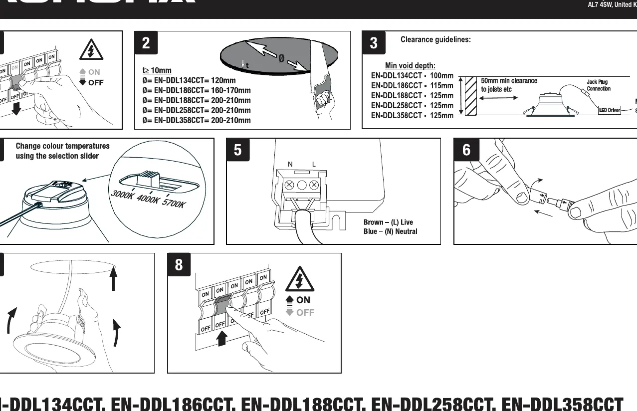 Installation sequence and clearance guidelines