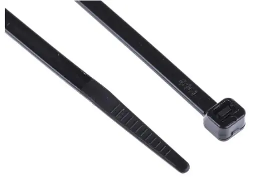 RS PRO Black Nylon Cable Tie close-up