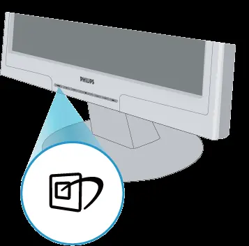 Locate the power button on the monitor.