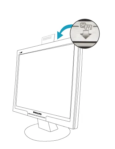 Insert the document holder into the top slot.