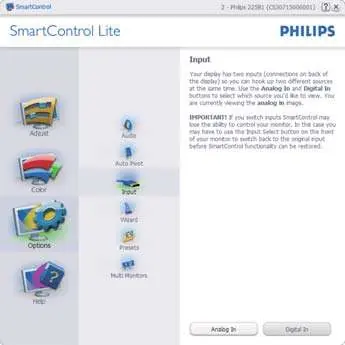 Select the active video input source.