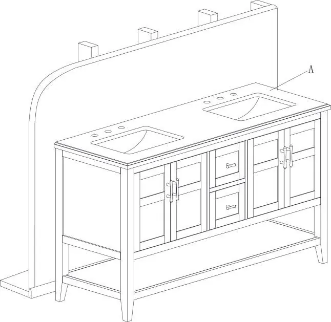 Positioning the vanity