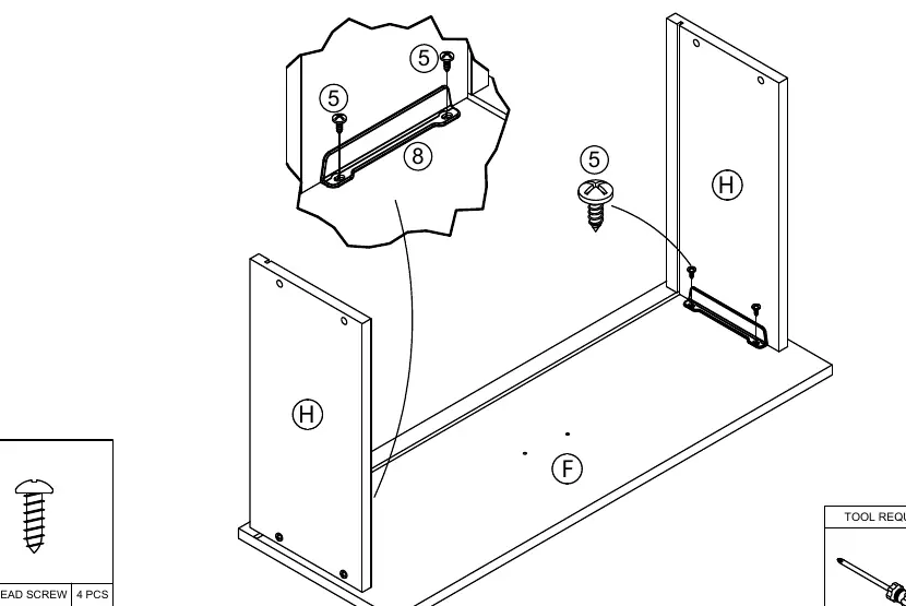 Step 1 assembly details