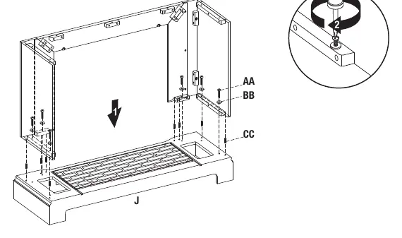 Assembly Step 3: Installing outer walls to base
