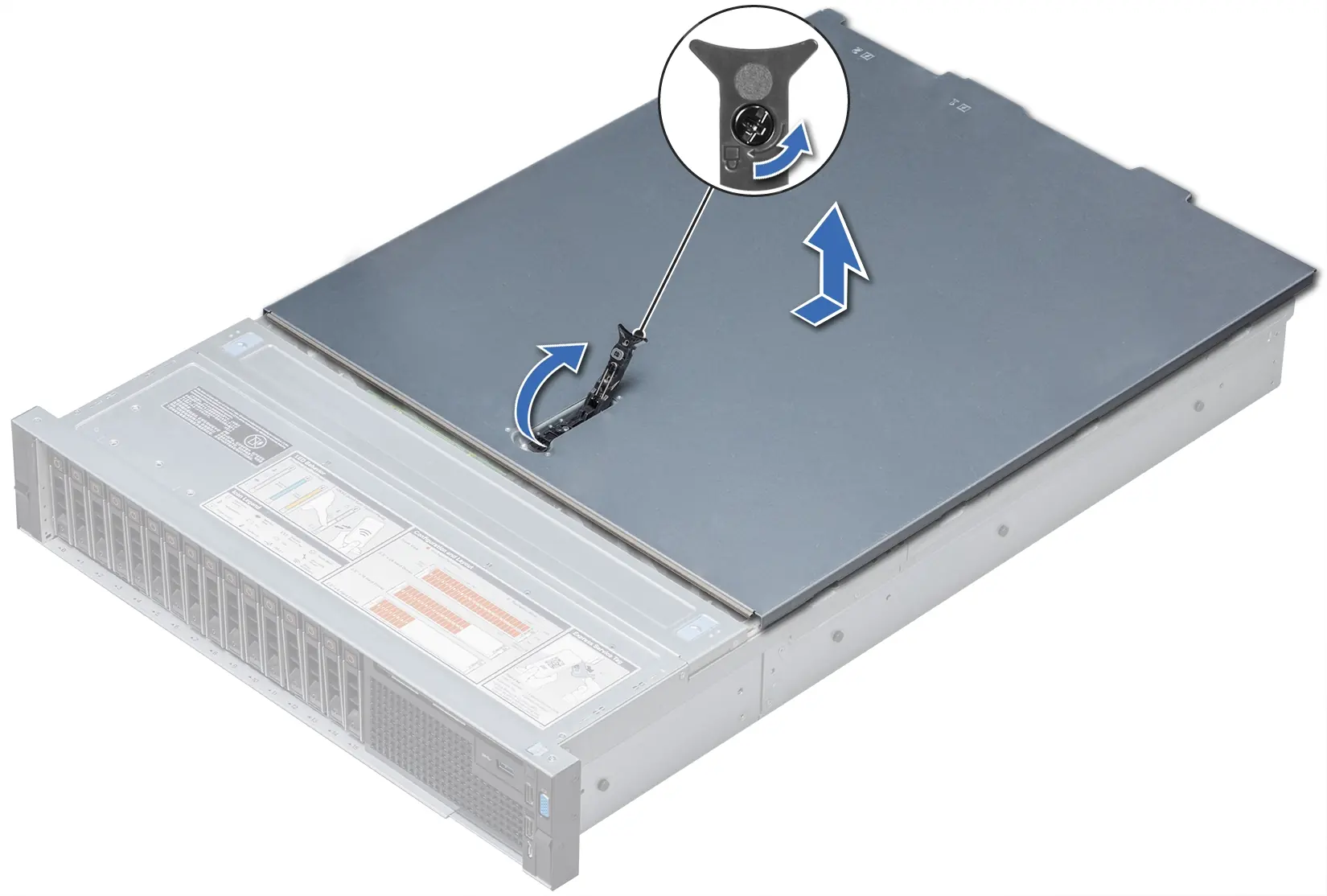 Unlocking the NVR5 cover latch