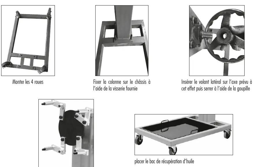 Assembly steps for the engine support
