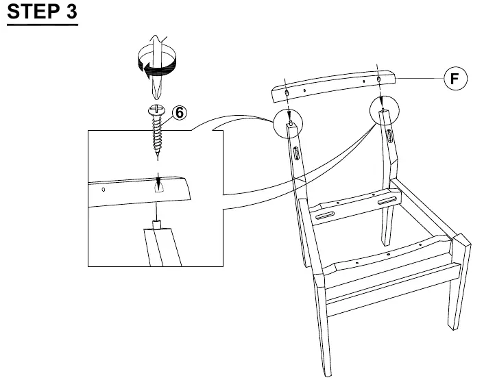 Step 3: Attaching the backrest