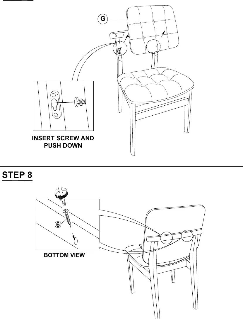 Assembly steps 7 and 8