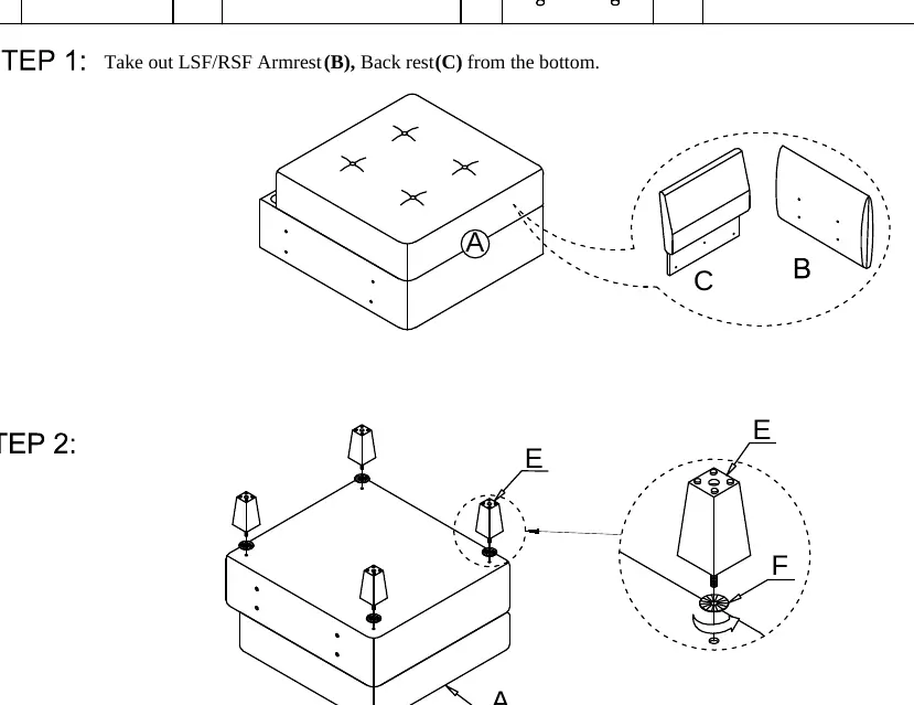 Assembly steps 1 and 2