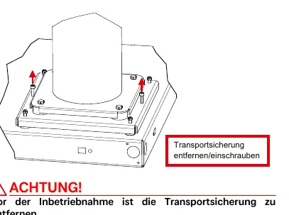 Removing transport bolts