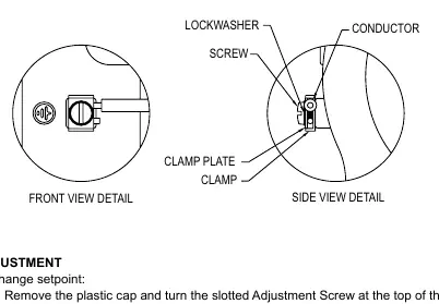 Grounding connection detail.