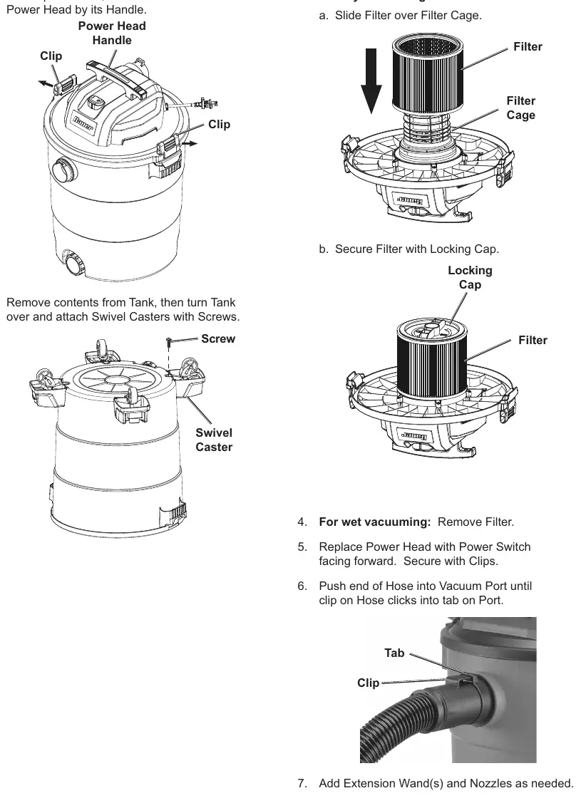 Assembly steps