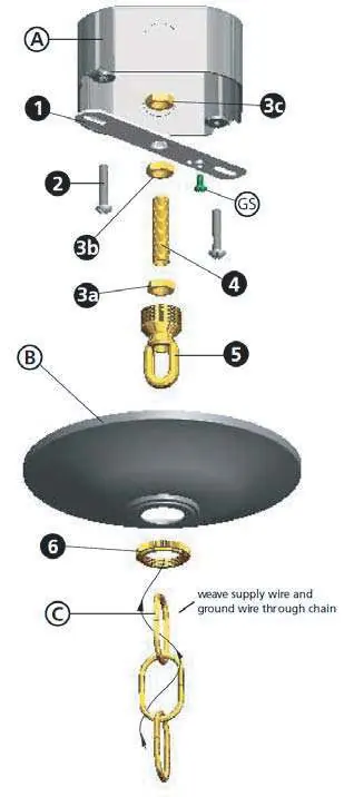 Hanging assembly components