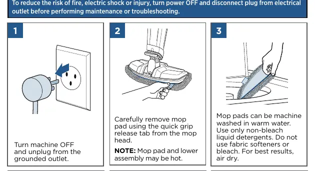 Maintenance steps