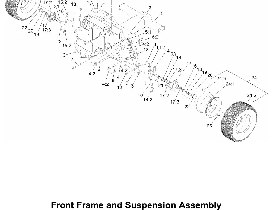 Front Frame and Suspension Assembly