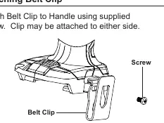Belt clip installation.