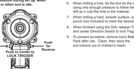 Direction switch positions.