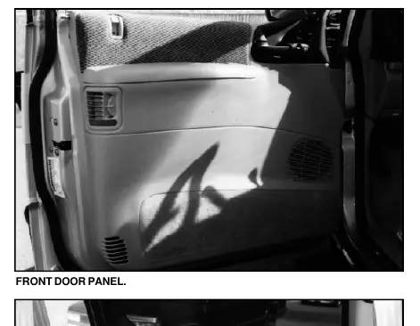 Front door panel removal