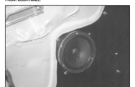 Front door speaker provision