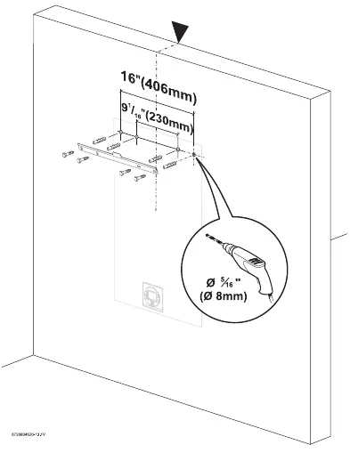 Mounting bracket installation.