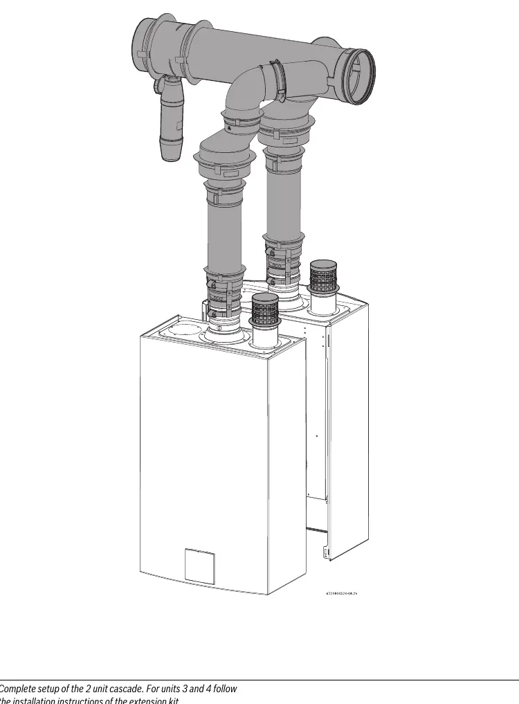 Complete setup of the 2-unit cascade system.