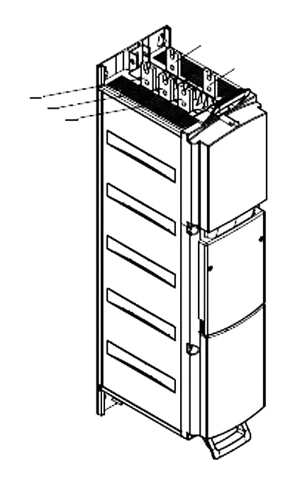 DC Bus Location (Typical) for Frame CH72 and CH74
