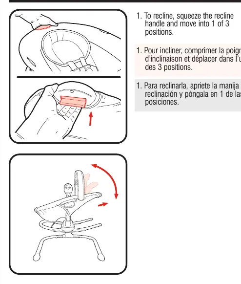 Recline handle operation