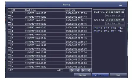 Backup interface