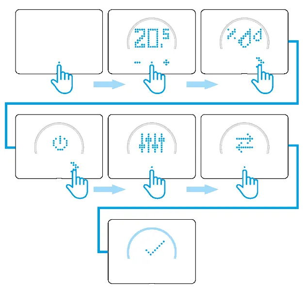 Thermostat pairing procedure steps