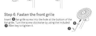Fastening the front grille